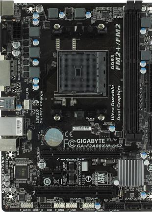 Плата под amd socket fm2 (sfm2+ ) gigabyte ga-f2a88xm-ds2 на ddr3 подддерживает до a10-7700k fm2+