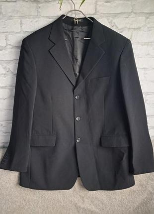 Черный классический пиджак размер l-xl