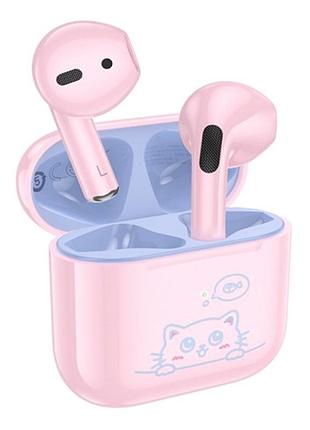 Бездротові bluetooth навушники hoco ew112 pink для дівчинки