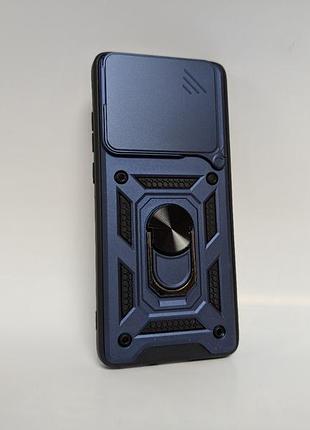 Чехол motorola edge 60 / моторола эдж 60 , camera slide, противоударный, с защитной шторкой и кольцом-держателем, черный