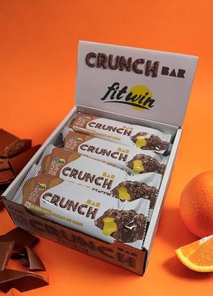 Блок батончиков fitwin crunch bar 25% шоколад и апельсин, 12шт по 50 грамм(без сахара) (53224133)