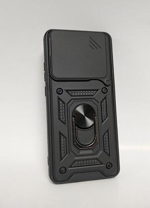 Чехол motorola edge 70 / моторола эдж 70 , camera slide, противоударный, с защитной шторкой и кольцом-держателем, черный