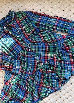 Стильное весеннее платье для девочки polo ralph lauren 2t