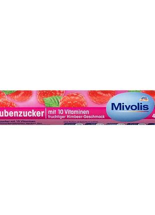 Драже mivolis с глюкозой и вкусом малины с 10 витаминами 44 г, от dm