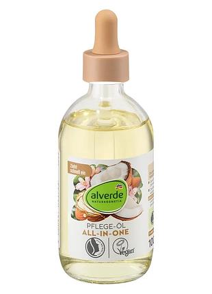 Масло для очищения чувствительной кожи лица alverde naturkosmetik pflegeöl all-in-one, 100 мл