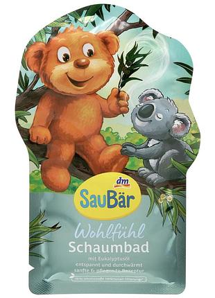 Детская пена для ванны saubär с эвкалиптом 40 мл.