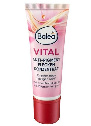 Концентрат проти пігментних плям для обличчя balea konzentrat vital anti-pigmentflecken, 20 мл