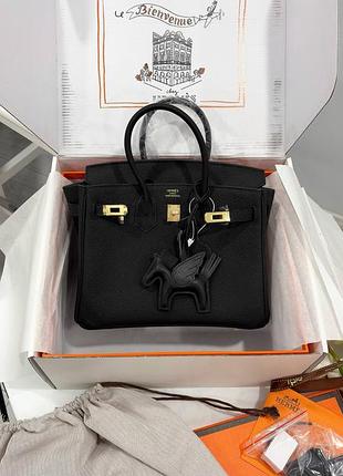 Сумка женская birkin premium 25 cm золотая фурнитура