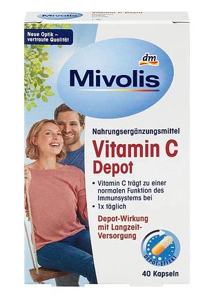 Біологічно активна добавка mivolis vitamin c depot, 40 шт, від dm
