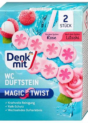 Туалетный блок denkmit magic twist, 2 шт – приятный аромат и чистота