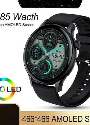 Смарт-годинник hk85 для чоловіків amoled-екран nfc водонепроникний спортивний фітнес-трекер bluetooth-дзвін