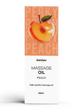 Массажное масло с ароматом персика satisfyer massage oil peach, 250 мл.