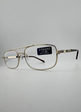 Очки для коррекции зрения с диоптриями moct 8855 с1 стекло золотистые +1.0