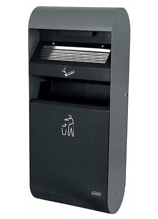 Пепельница настенная универсальная 3л с мусорником 14 л hendi 440049