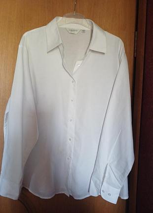 Коттоновая белая блуза russell collection, р. 3xl