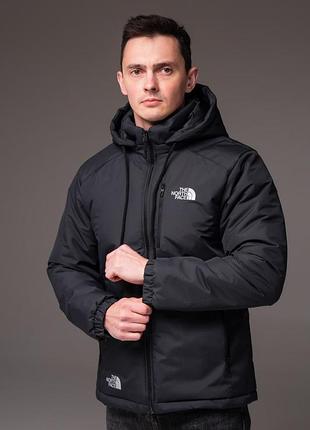 Темно-сіра чоловіча утеплена куртка tnf демісзеон