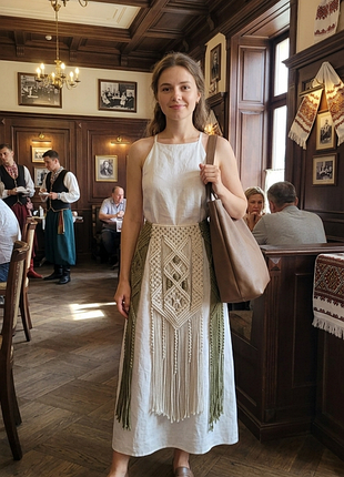 Припинда макраме, запаска, фартух