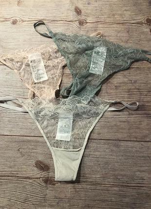 Набір трусів стринги мережевні h&m l