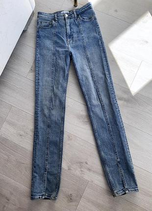 Джинси zara з розрізами знизу зара