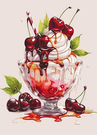 Картина за номерами "вишневе морозиво" 12038-ac 40х50 см