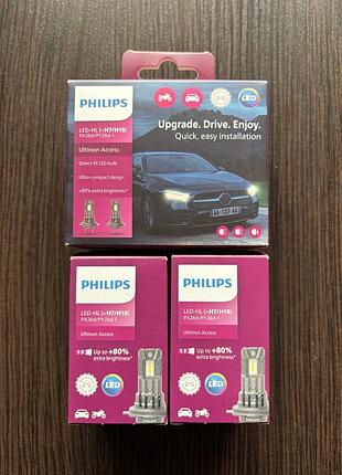Led лампочки h7/h18 philips ultinon