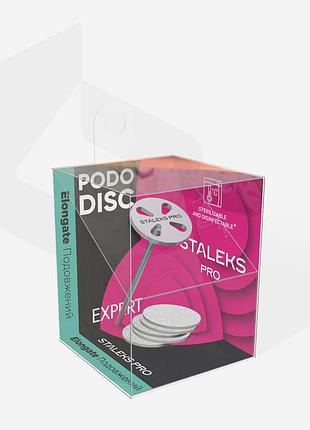 Педикюрний диск pododisc staleks pro s в комплекті зі змінним файлом 180 грит 5 шт (15 мм)
