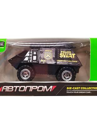 Детская металлическая машинка автопром 7629 масштаб 1:64 s.w.a.t. бтр