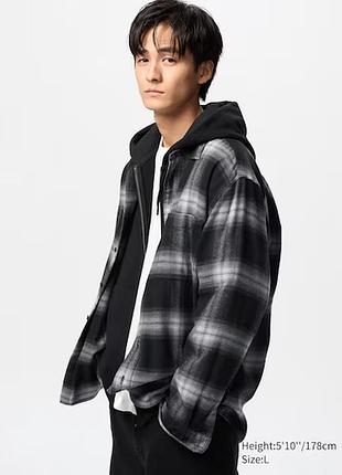 Uniqlo сорочка фланель фланелева бавовна м