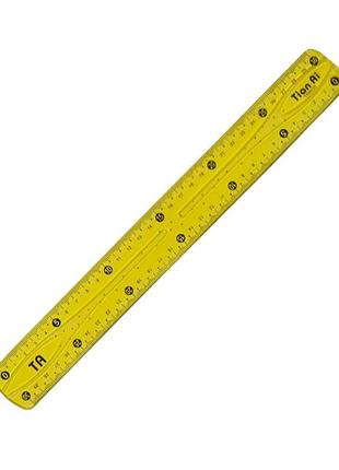 Линейка неломайка esa-0031 мягкий пластик, 30 см желтый