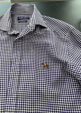 Рубашка ralph lauren новая, сине-белая клетка, размер 43