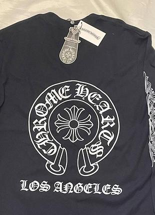 Лонгслів chrome hearts чорний 4