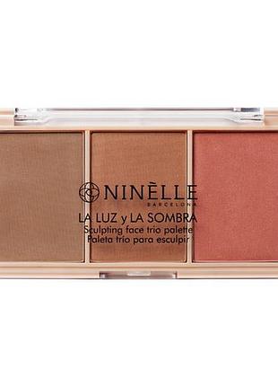 Палетка для скульптурування обличчя+рум’яна ninelle la luz y la sombra 503, 9 г испания