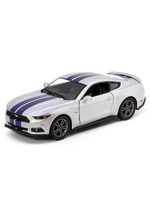 Дитяча модель машинки ford mustang gt (2015) kinsmart kt5386fw, 1:38 silver