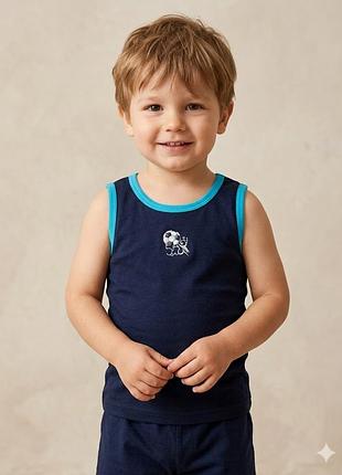 Майка для мальчика primark 2/3 лет темно-синего цвета 6802