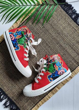 Высокие кеды марвел хайтопы кроссовки на мальчика marvel