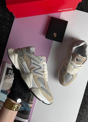 Розпродаж жіночі кросівки new balance 9060 beige grey наложка