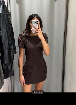 Шоколадна сукня zara,s