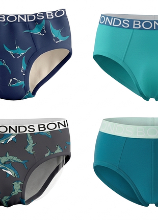 Набор трусов bonds boys brief для мальчиков, 4 шт в наборе. на 2-3 / 4-6 / 6-8 / 8-10 / 10-12 лет