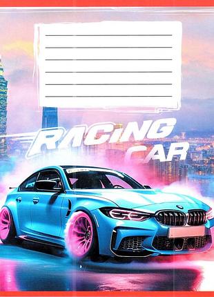 Тетрадь ученическая "авто в дыму" 036-580051l-4 в линию, 36 листов (959057)