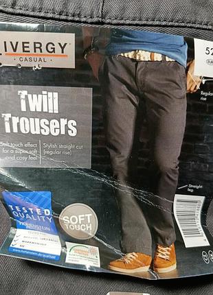 Качественные удобные мужские хлопковые брюки, штаны twill от livergy, размер l