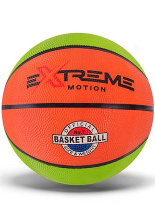 Мяч баскетбольный extreme motion bb1485 № 7, 520 грамм зелено-коричневый