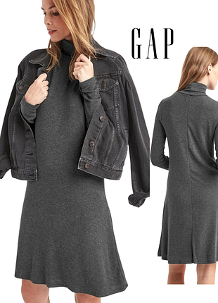Платье платье gap из вискозного шелка в мелкий рубчик р.s-m