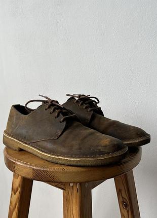 Шкіряні туфлі clarks originals
