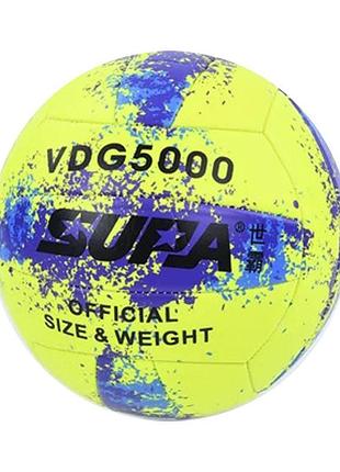 Мяч волейбольный ms 3885(yellow) диаметр 21,3 см, пвх, 260-280 грамм