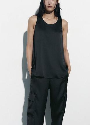 Сатиновий чорний топ  майка zara
🌞🌞🌞🌞🌞🌞🌞🌞🌞🌞🌞