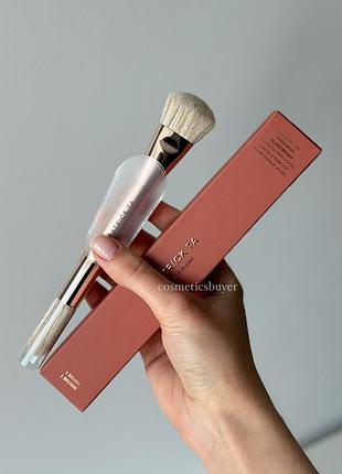 Patrick ta dual-ended precision blush brush двосторонній універсальний пензлик пензель щіточка для макіяжу румʼян пудри кремових сухих текстур