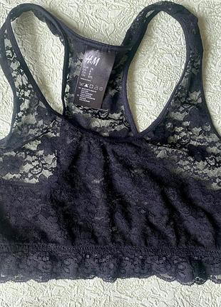 Мереживний топ бюстгальтер без застібки розмір м h&m