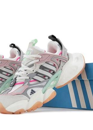 Кросівки adidas vento xlg white pink grey арт 15461