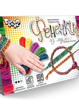 Набір креативної творчості "фенечки" danko toys fim-01-01-08 з муліне вид 1