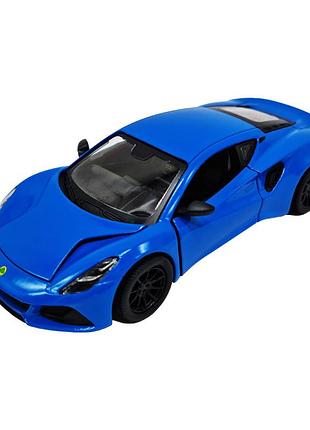 Инерционная машинка lotus emira kinsmart kt5441w металлическая, 13 см синий